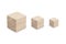 Wooden cube blocks in different size