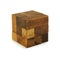 Wooden cube puzzle isolated