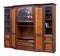 Wooden cupboard with glass doors