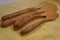 Wooden cutlery made of juniper