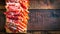 Wooden Cutting Board With Slices of Jamon Ham