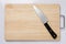 Wooden cutting boards and knives