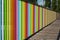 Wooden Deck with Colorful Fence