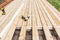 Wooden decking construction.