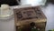 Wooden decorated box with sign wedding day