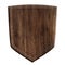 Wooden defense shield made of dark natural wood