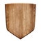 Wooden defense shield made of natural wood