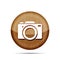 Wooden digital camera icon button