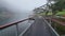 Wooden dock on a lakeshore in Ferntree Gully, Melbourne, Victoria, Australia