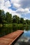 Wooden dock / pier on a lake