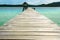 Wooden Dock on Togean Islands. Indonesia.