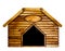 Wooden doghouse.