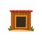 Wooden doghouse vector Illustration on a white background