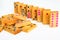 Wooden dominos isolated