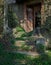 Wooden door of an abandoned house