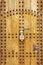 Wooden door with arab style doorknob