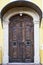 The wooden door in baroque style