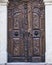 The wooden door in baroque style in Sremski Karlovci 1