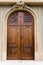 Wooden door of a church