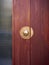 Wooden door and golden color metal knob