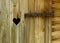 Wooden door with heart