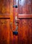 Wooden door and locked