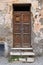 Wooden door. Nepi. Lazio. Italy.