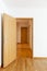 Wooden door open