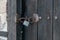 Wooden door padlock