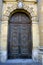 Wooden door of St. Publius Parish Church in Floriana, Malta