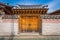 Wooden door, traditional korean style at bukchon