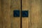 Wooden Doors with Black Metal Knobs Furniture Indoor Background