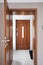 Wooden doors in luxury apartment