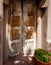 Wooden doors of a traditional styled wall in Santa Fe