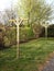 Wooden Drying Rack on Lawn in Garden