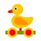 Wooden duck pull toy