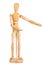 Wooden dummy showing direction
