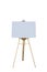 Wooden easel with blank plastic board