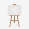 Wooden easel with blank white canvas. Vector.