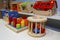 Wooden educational toys on the store