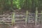 Wooden entry gate to Banstead woods