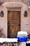 Wooden Exterior Entryway in Santa Fe, New Mexico