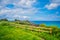 Wooden fence along coastal pathway in St Ives