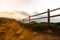 Wooden fence on Cape Roca (cabo da roca)