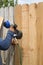 Wooden fence fixing