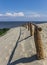 Wooden fence on the highest dune of the curonian Spit