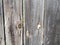 Wooden fence old painted wood construction,