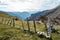 Wooden fence in rural farmlands,Bosnia