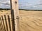 Wooden fence at the sand dunes