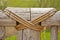 Wooden fence tied by rope